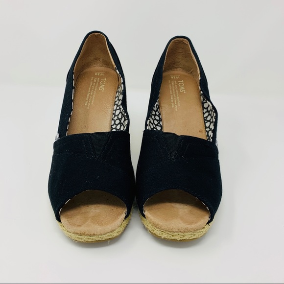 Tom's Espadrilles, Black, Size 10 - Picture 1 of 8